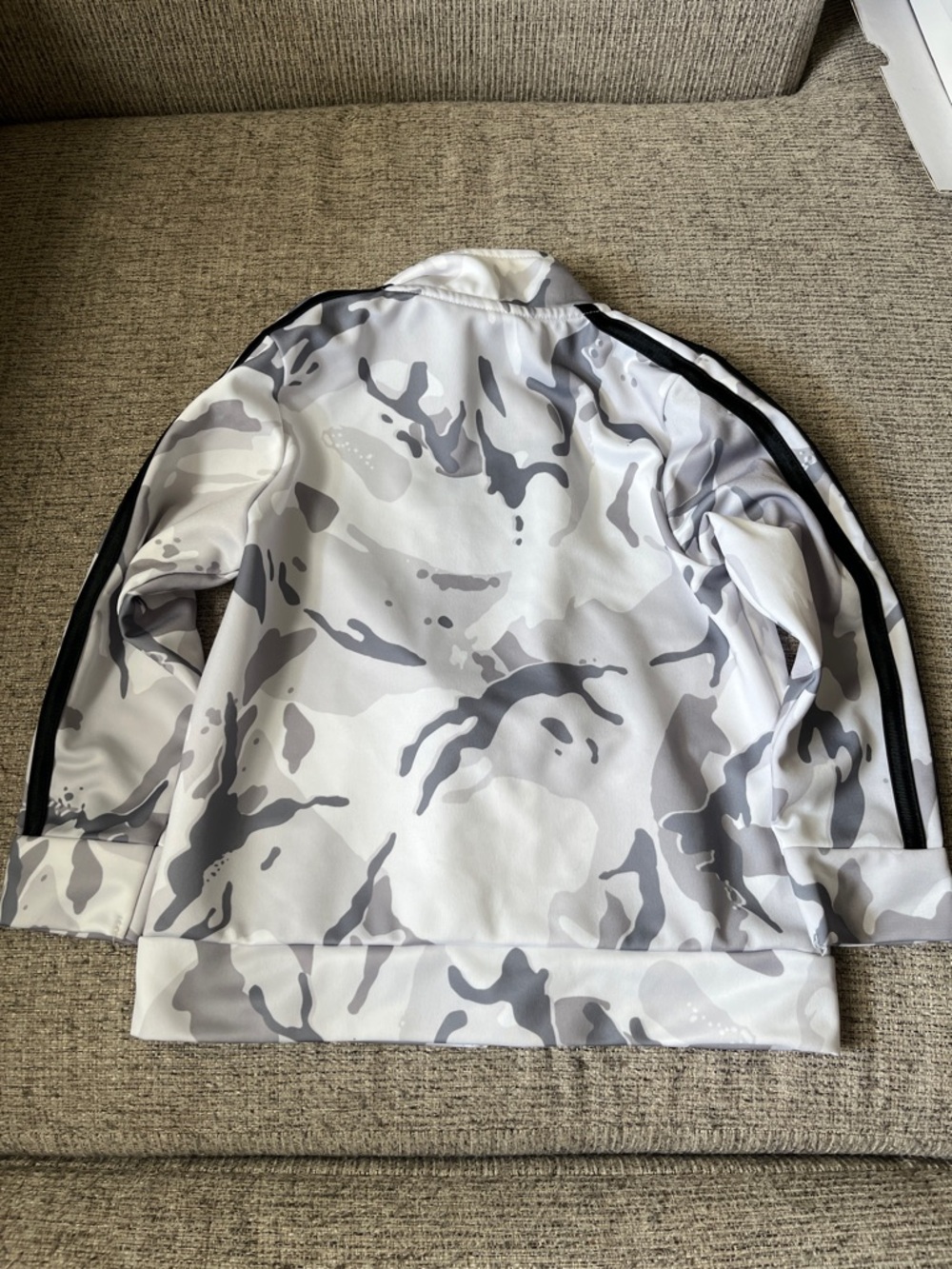 adidas Kids White & Gray Camo Track Jacket - Picture 3 of 3